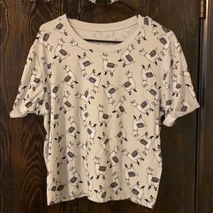Llama crop top